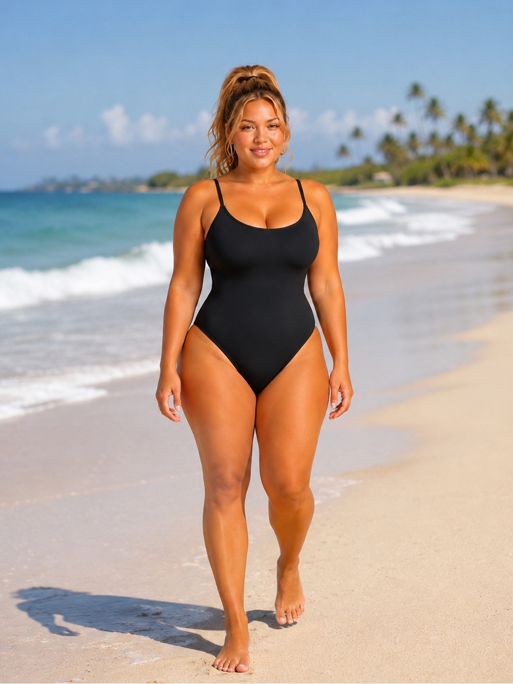 NWT Andie Swim The Amalfie One Piece Swimsuit in Black Size 3XL